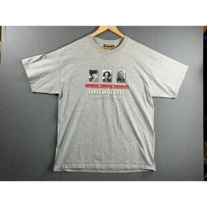Three Stooges Black Shirt Moe Larry Curly " Three Wise Guys " Size Large